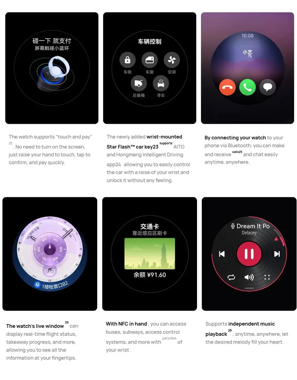 Original Genuine Huawei WATCH GT6 Sports Smart Watch Multidimensional Emotional Health Xuanji Perception System