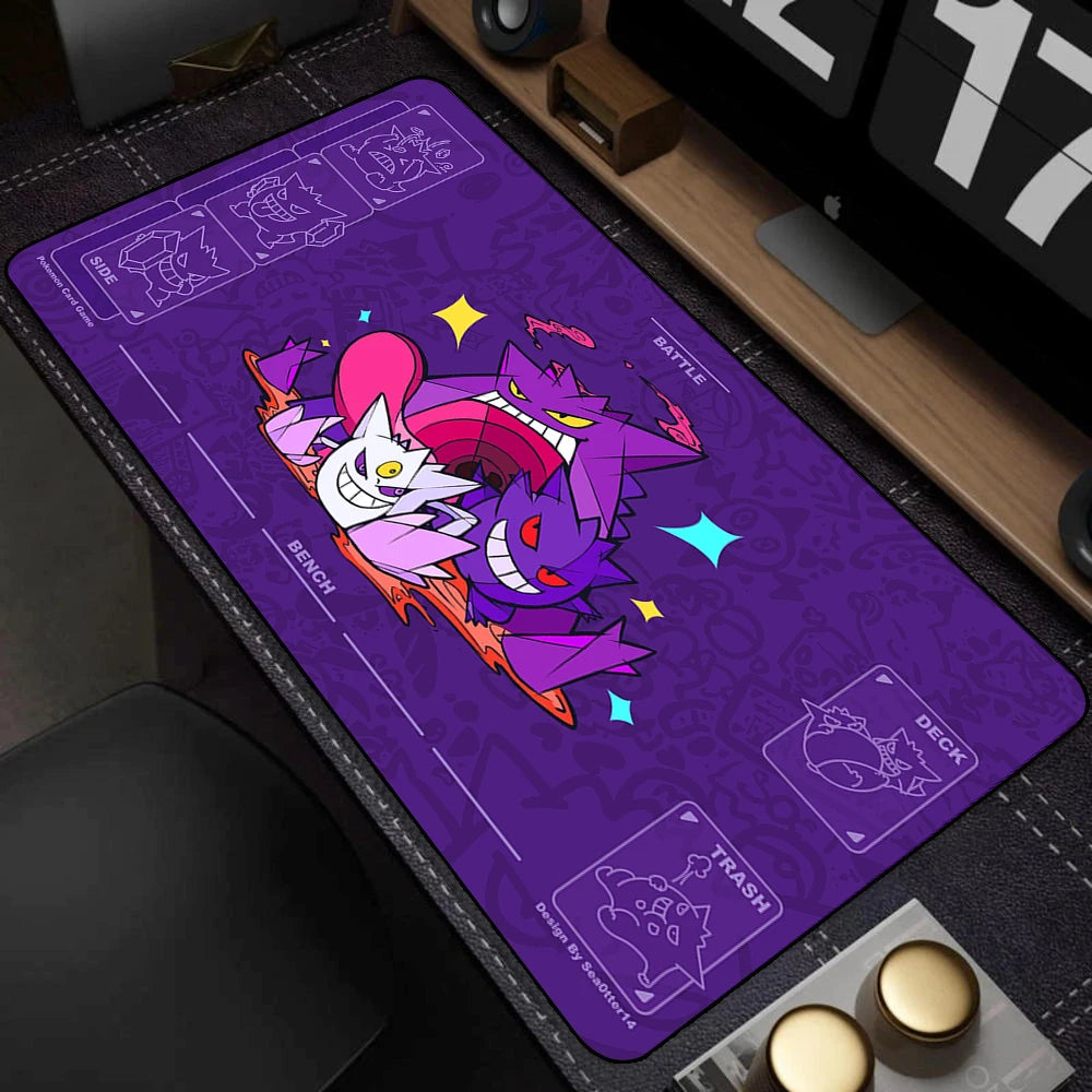 Colorful Gaming Keyboard Rug Laptop Japan Cool Anime Mouse Pad XXL Black P-pokemon Desk Mat PC G-gengar Gamer Cabinet Mousepad