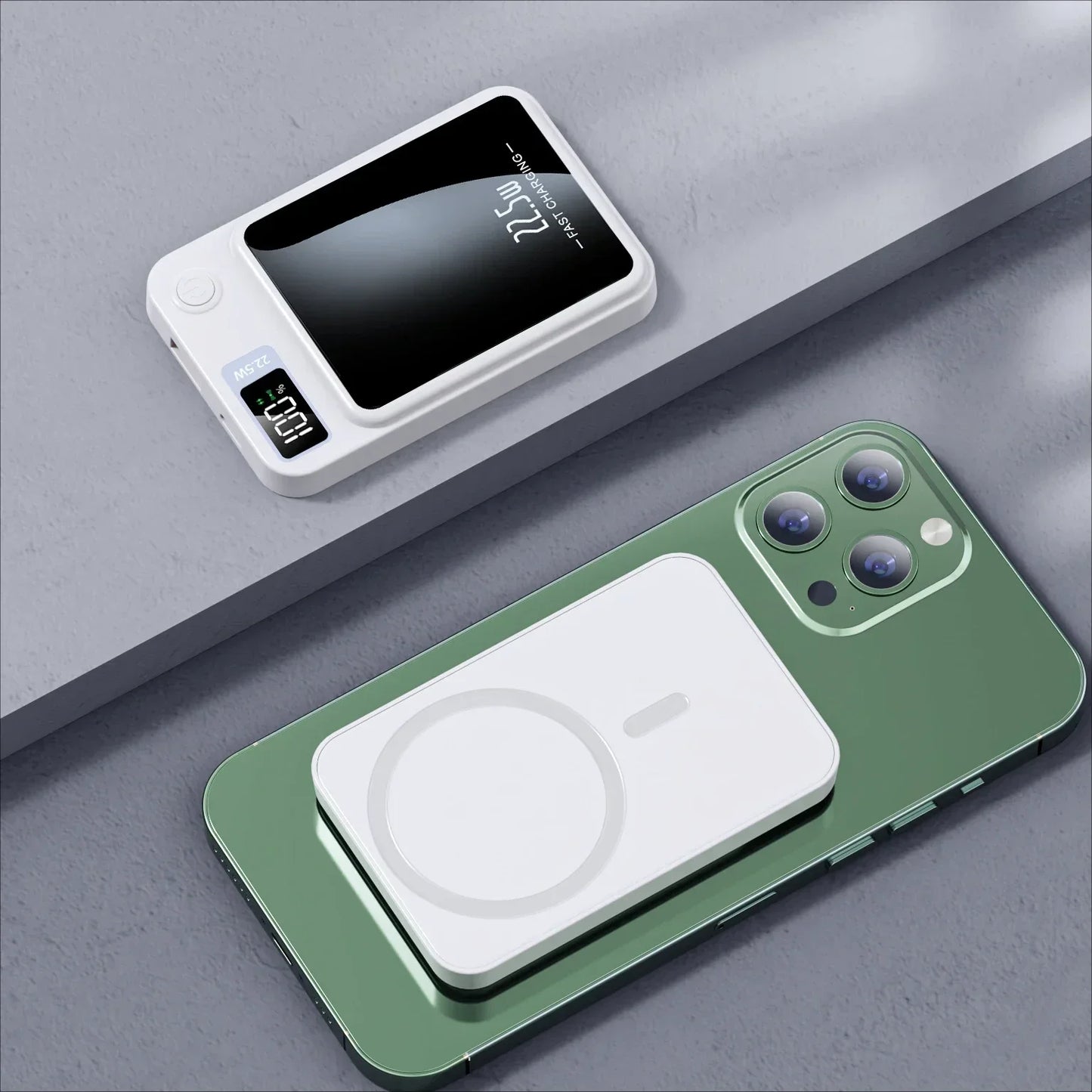 Magnetic Charm Wireless Power Bank   Quickly Charge Your Device    Mini  Portable  Large Capacity