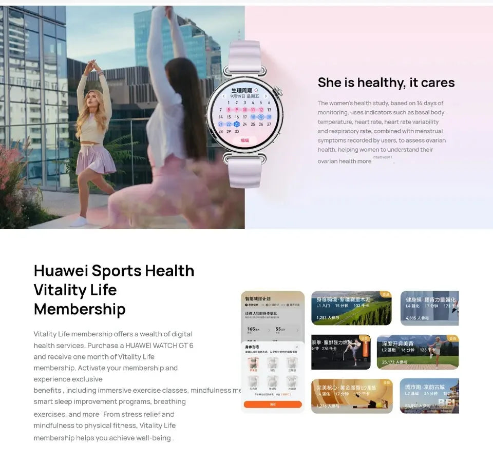 Original Genuine Huawei WATCH GT6 Sports Smart Watch Multidimensional Emotional Health Xuanji Perception System