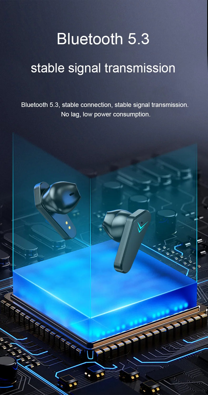 Bluetooth Earphones TWS Gaming Earbuds Wireless Headphones With Mic Bass Audio Sound 9D Stereo HiFi Headset For Xiaomi Lenovo