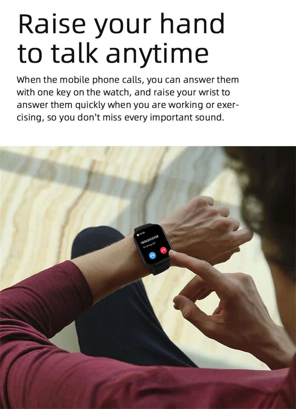 2026 New Lady fashion Smart Watch Men Women Heart Rate Blood Pressure Fitness Tracker Bluetooth Call Smartwatch Man For Android