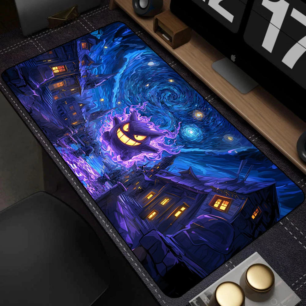 Colorful Gaming Keyboard Rug Laptop Japan Cool Anime Mouse Pad XXL Black P-pokemon Desk Mat PC G-gengar Gamer Cabinet Mousepad