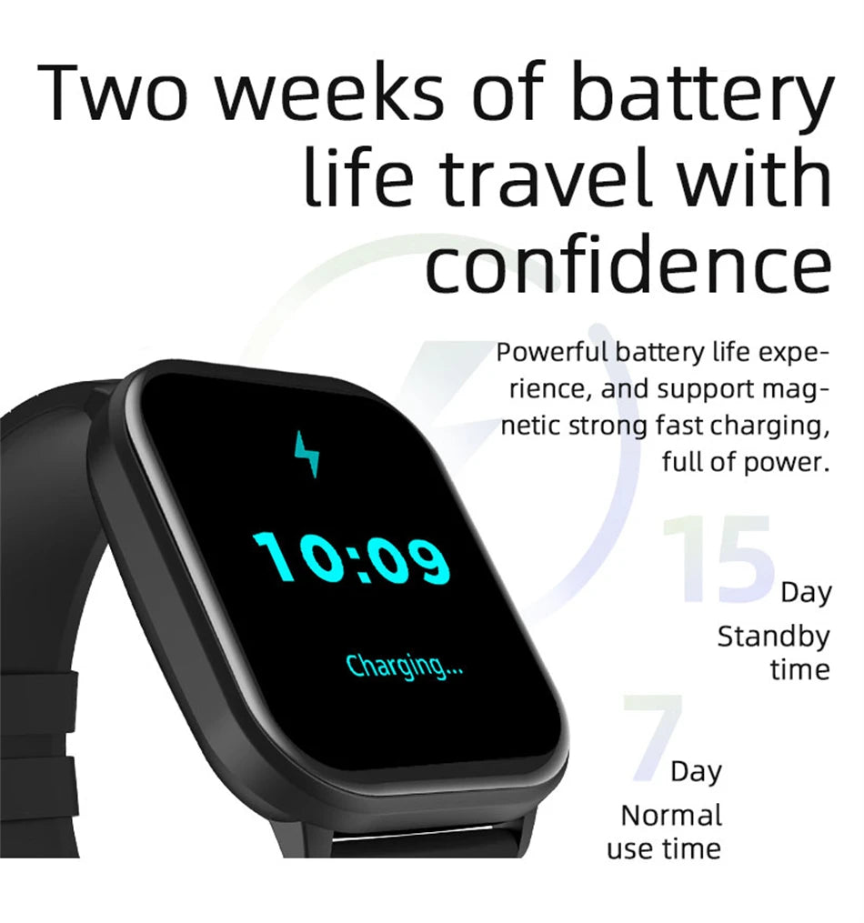 2026 New Lady fashion Smart Watch Men Women Heart Rate Blood Pressure Fitness Tracker Bluetooth Call Smartwatch Man For Android