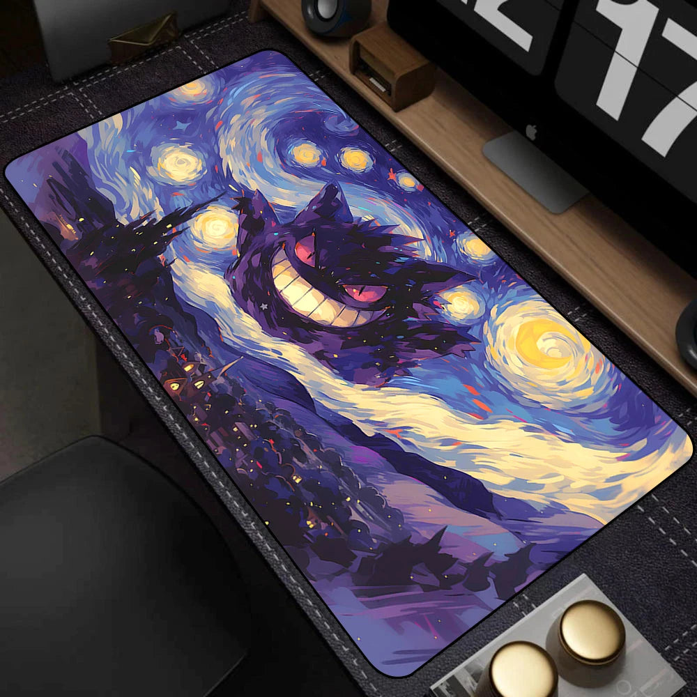 Colorful Gaming Keyboard Rug Laptop Japan Cool Anime Mouse Pad XXL Black P-pokemon Desk Mat PC G-gengar Gamer Cabinet Mousepad