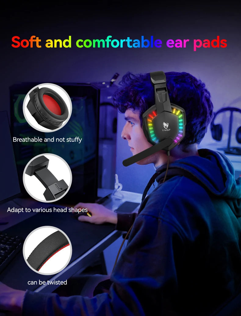 USB Keyboard And Mouse Gaming Headset Combos 4 In 1 English Gaming Wired RGB Keyboard Mouse Set With Mouse Pad and Headphones