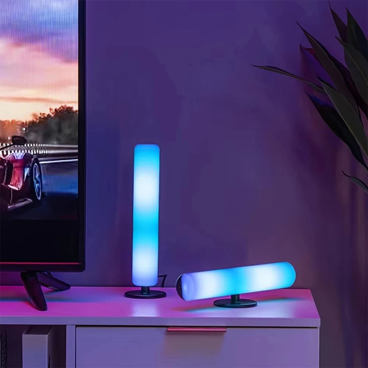 Smart Led Strip Lights With Remote Control With-remote Rgb Light Bar Lamp Sync With-music Atmosphere Decoration Desktop For-room