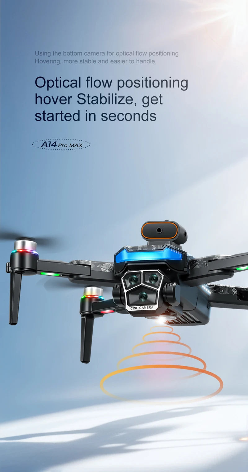 Xiaomi A14 Pro Max Drone Aerial 8K HD Dual-Camera 5G WIFI GPS Brushless Motor Optical Flow Obstacle Avoidance RC Drone 10000M