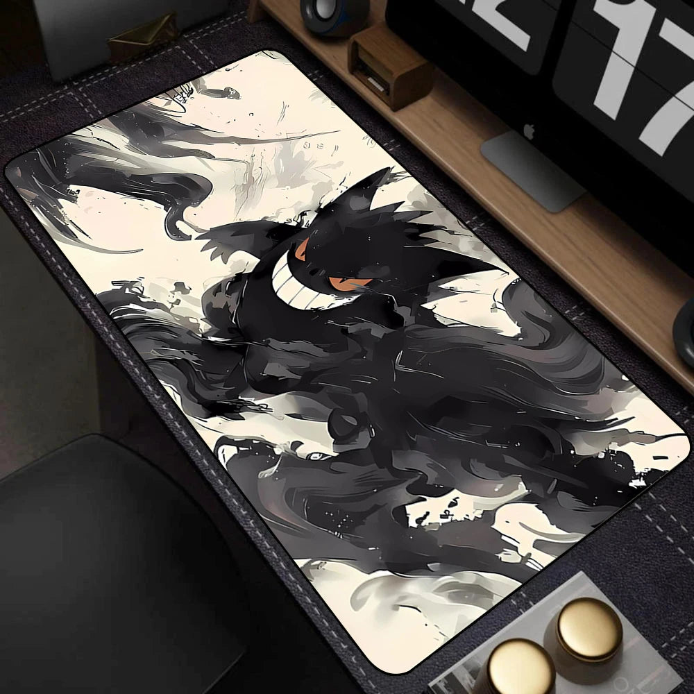 Colorful Gaming Keyboard Rug Laptop Japan Cool Anime Mouse Pad XXL Black P-pokemon Desk Mat PC G-gengar Gamer Cabinet Mousepad
