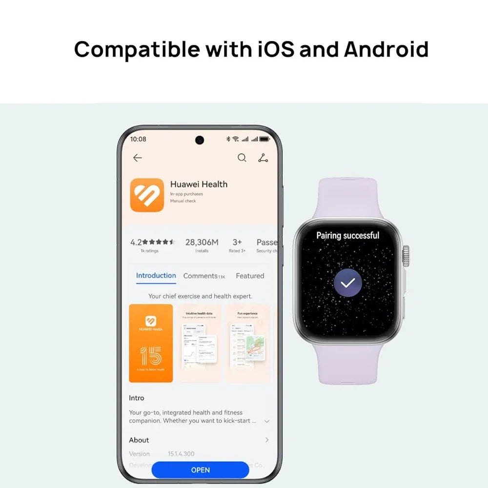 2025 New Huawei WATCH FIT4 Smart Watch Sports Bracelet Health Monitoring Ultra Thin Large Screen Long Endurance Authentic