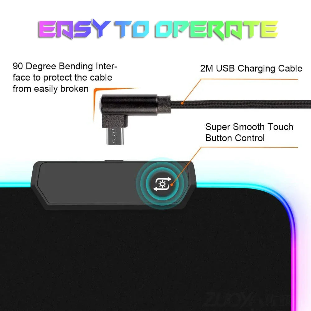 RGB J-jokers Mousepad Pc Gamer Keyboard Mouse Pad LED Glowing Mouse Mats Rubber Gaming Computer Mausepad