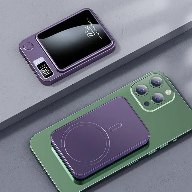 Magnetic Charm Wireless Power Bank   Quickly Charge Your Device    Mini  Portable  Large Capacity