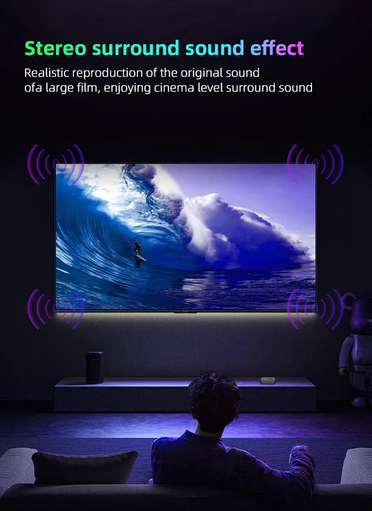 Q10 Android14 8K HDR10+ Smart TV Box Allwinner H313 128G Dual Wifi BT5.0 Set Top Box Media Player with Google Voice Assistant