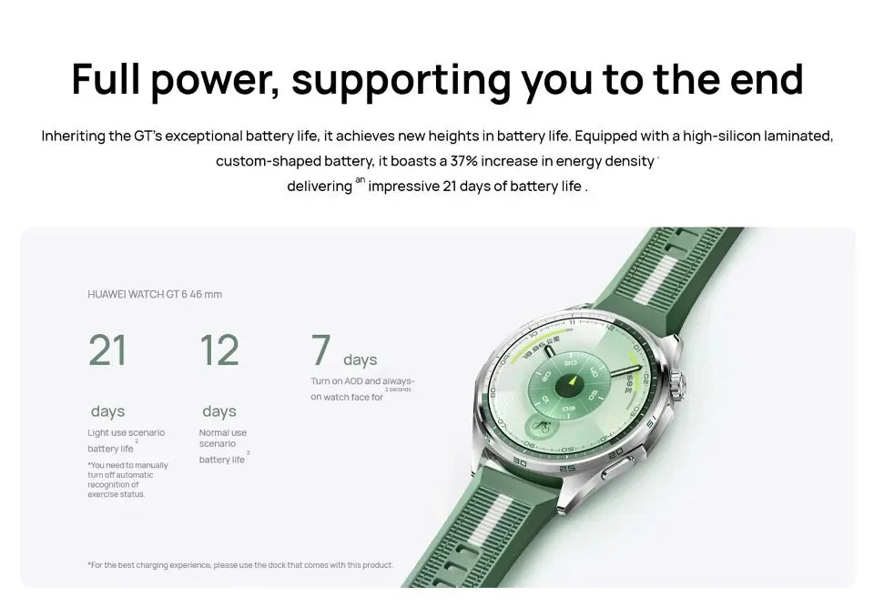 Original Genuine Huawei WATCH GT6 Sports Smart Watch Multidimensional Emotional Health Xuanji Perception System